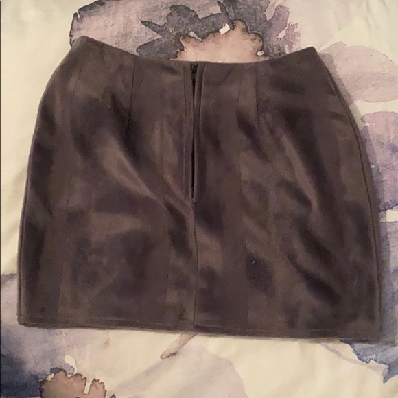 Fur Grey Mini Skirt - Picture 4 of 4